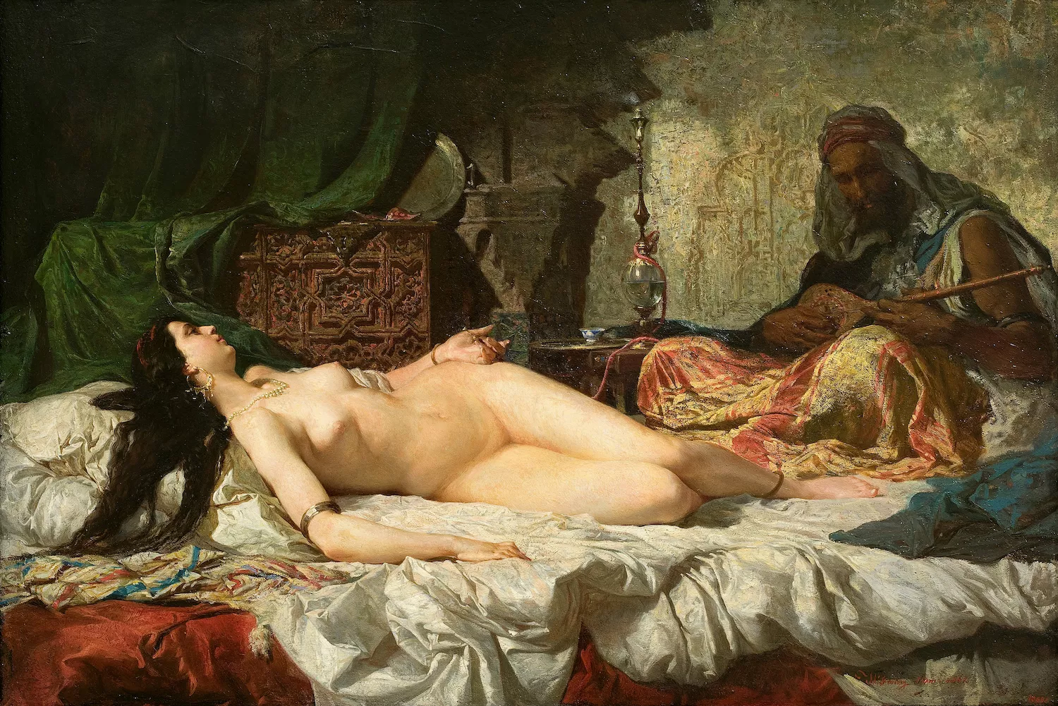 El 1861, el pintor Marià Fortuny plasmà en aquest quadre d’estètica oriental, titulat ‘Odalisca’, la sofisticació que es respirava als harems