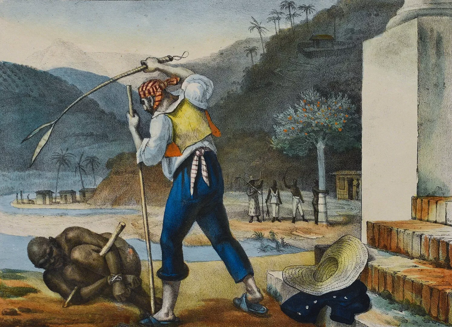 Quadre de Jean-Baptiste Debret en què es pot veure el maltractament i els càstigs soferts pels esclaus al Brasil