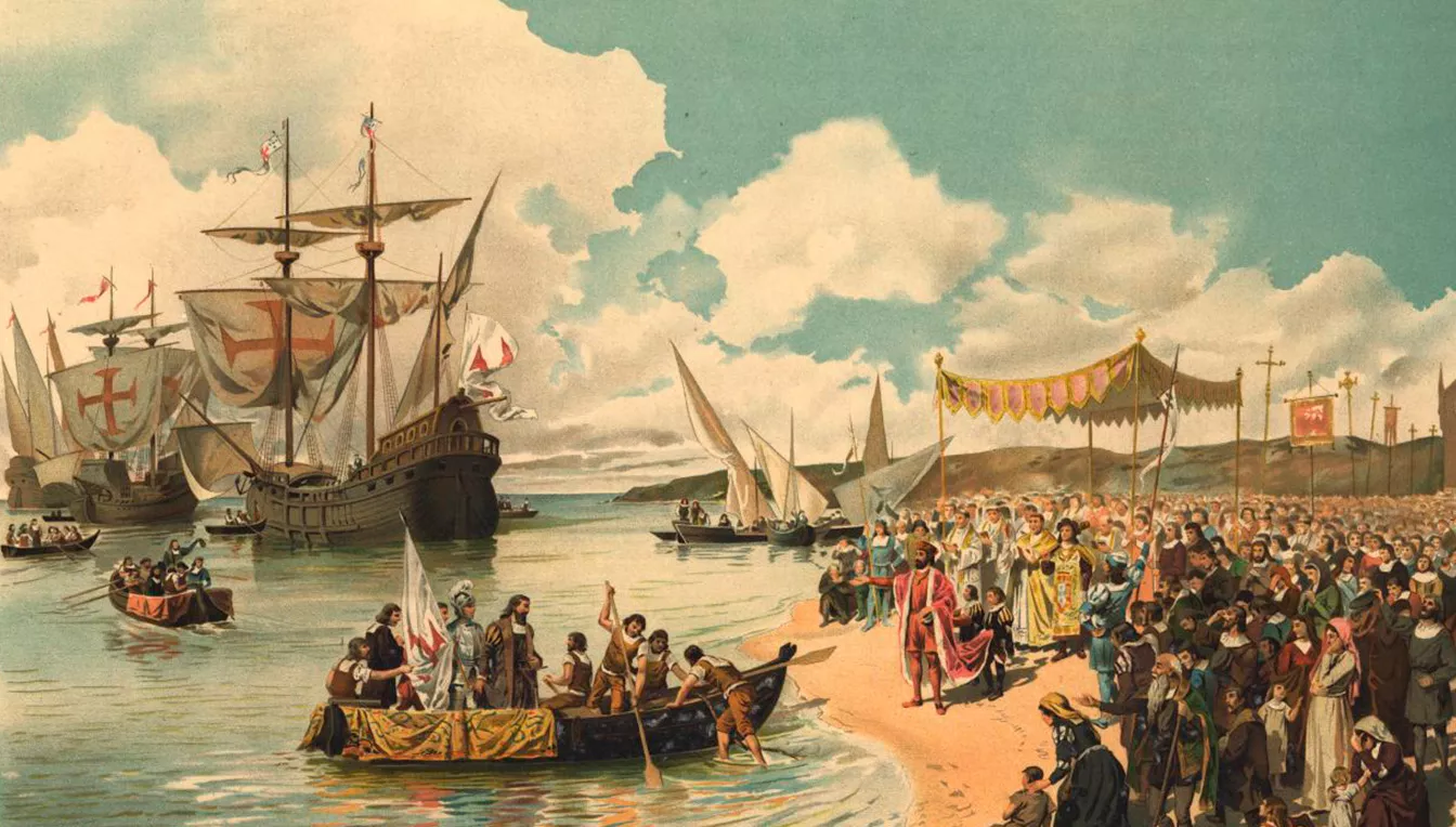 Vasco da Gama marxa de Portugal en aquest retrat de Roque Gameiro