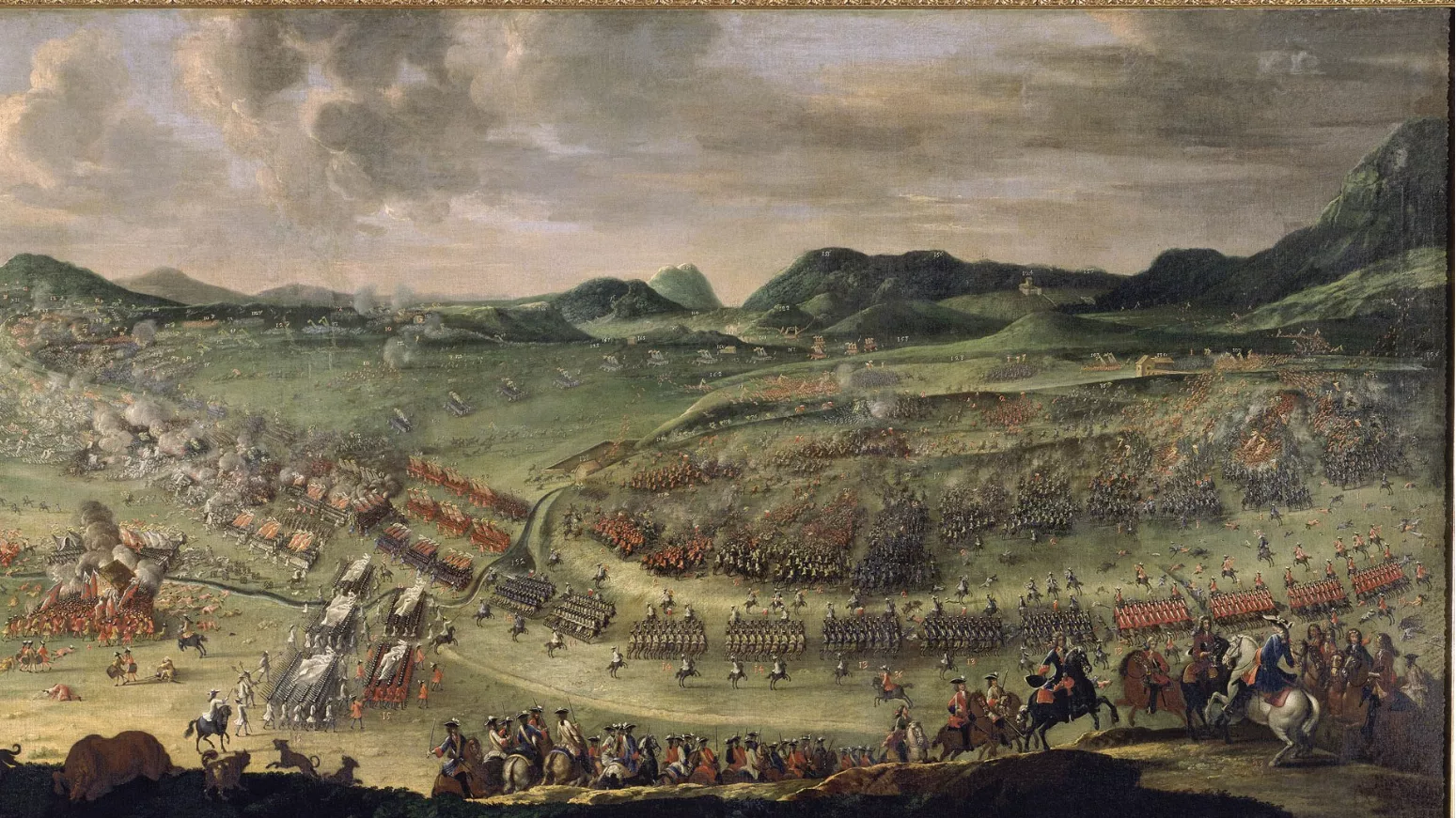 Aquest quadre de Bonaventura Ligli, mostra tota la magnitud de la batalla d'Almansa, que va enfrontar desenes de milers de combatents d’un i altre bàndol