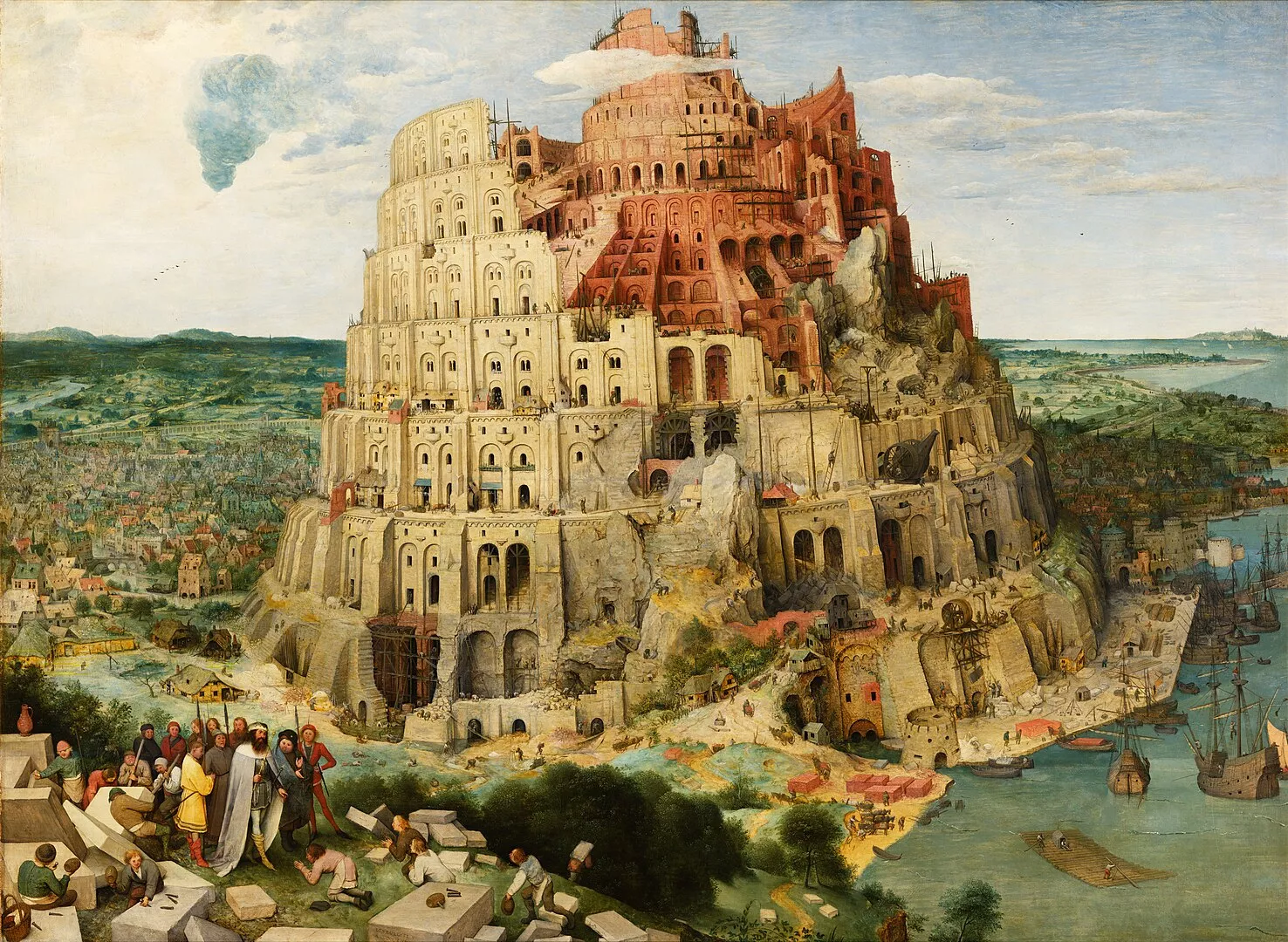 Brueghel va recrear el 1563 aquest ziggurat amb el qual els homes volien tocar el cel. Jahvè en va castigar els constructors fent-los parlar diferents llengües i creant un autèntic caos