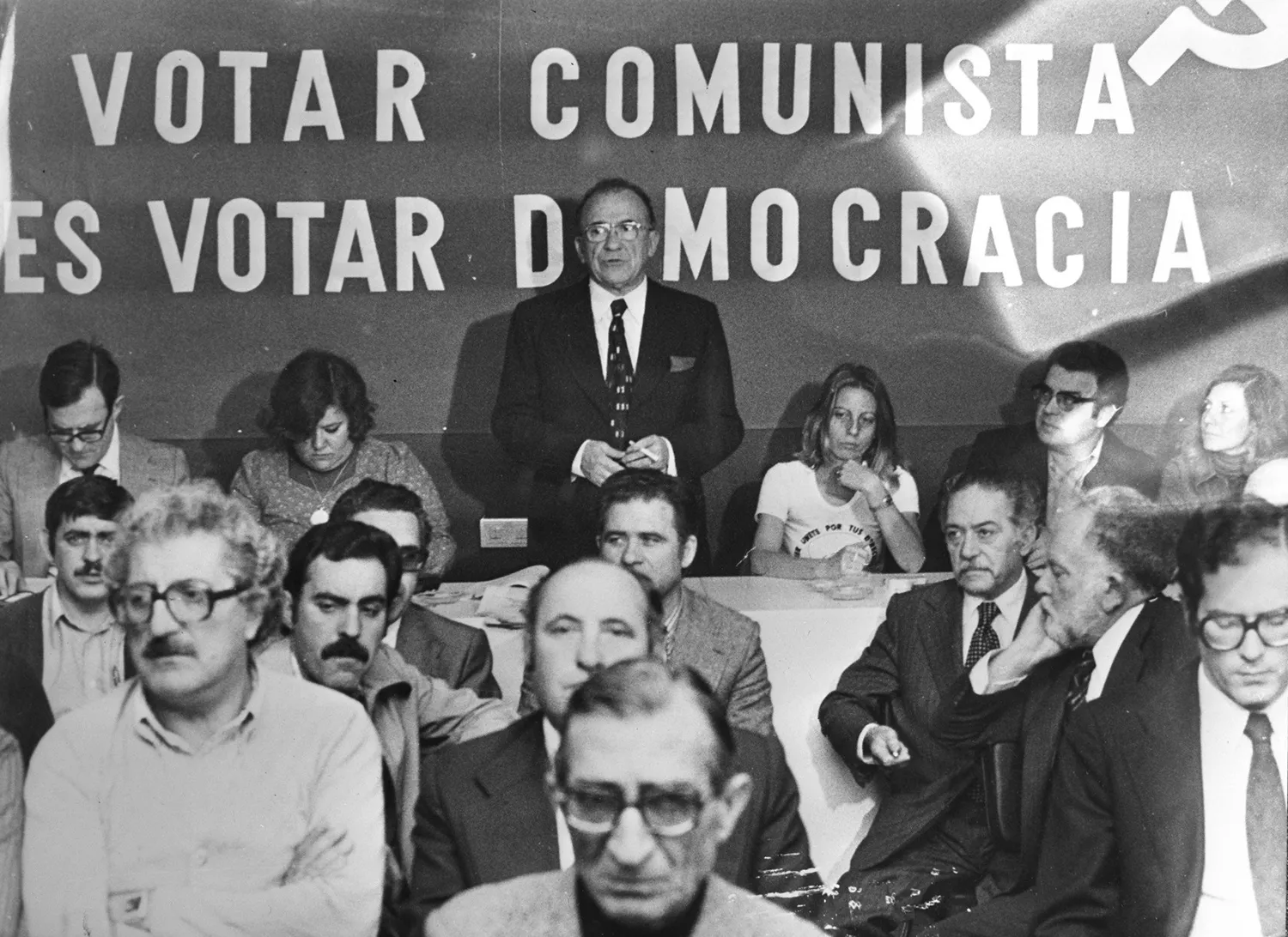 Santiago Carrillo i altres candidats del Partit Comunista d’Espanya, el 1977