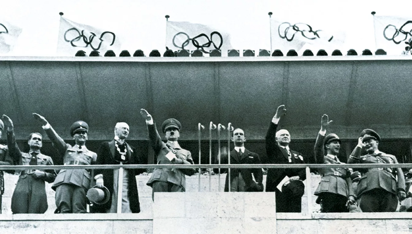 Hitler a la llotja d'honor dels Jocs Olímpics