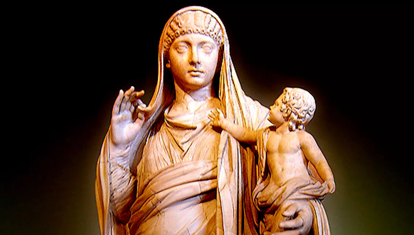 Escultura de Messalina amb el seu fill