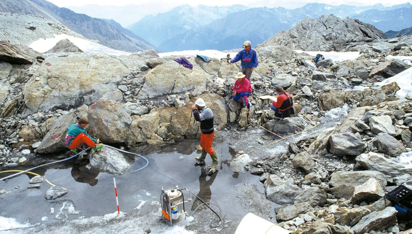 El lloc on es va trobar el cos congelat d'Ötzi, a la serralada d'Ötztal, al Tirol del Sud