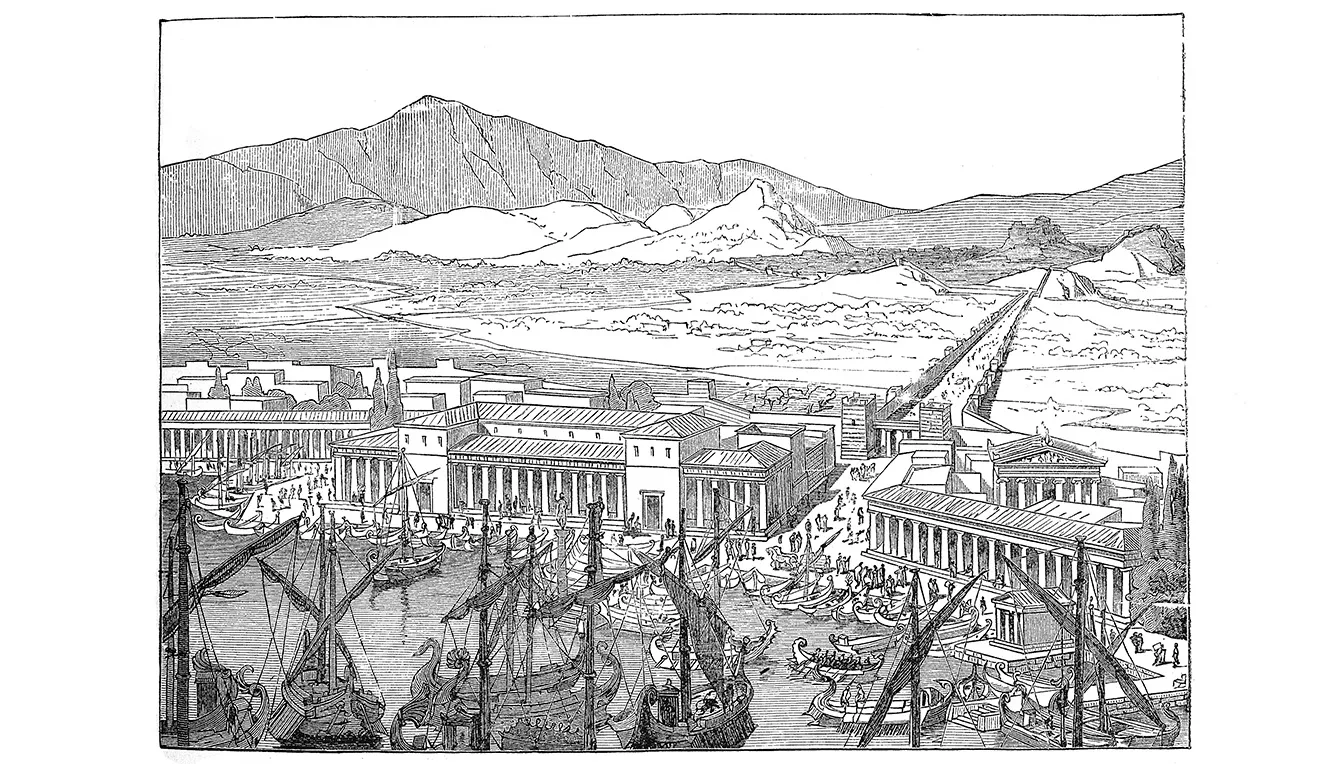 Il·lustració d'una antiga colònia grega