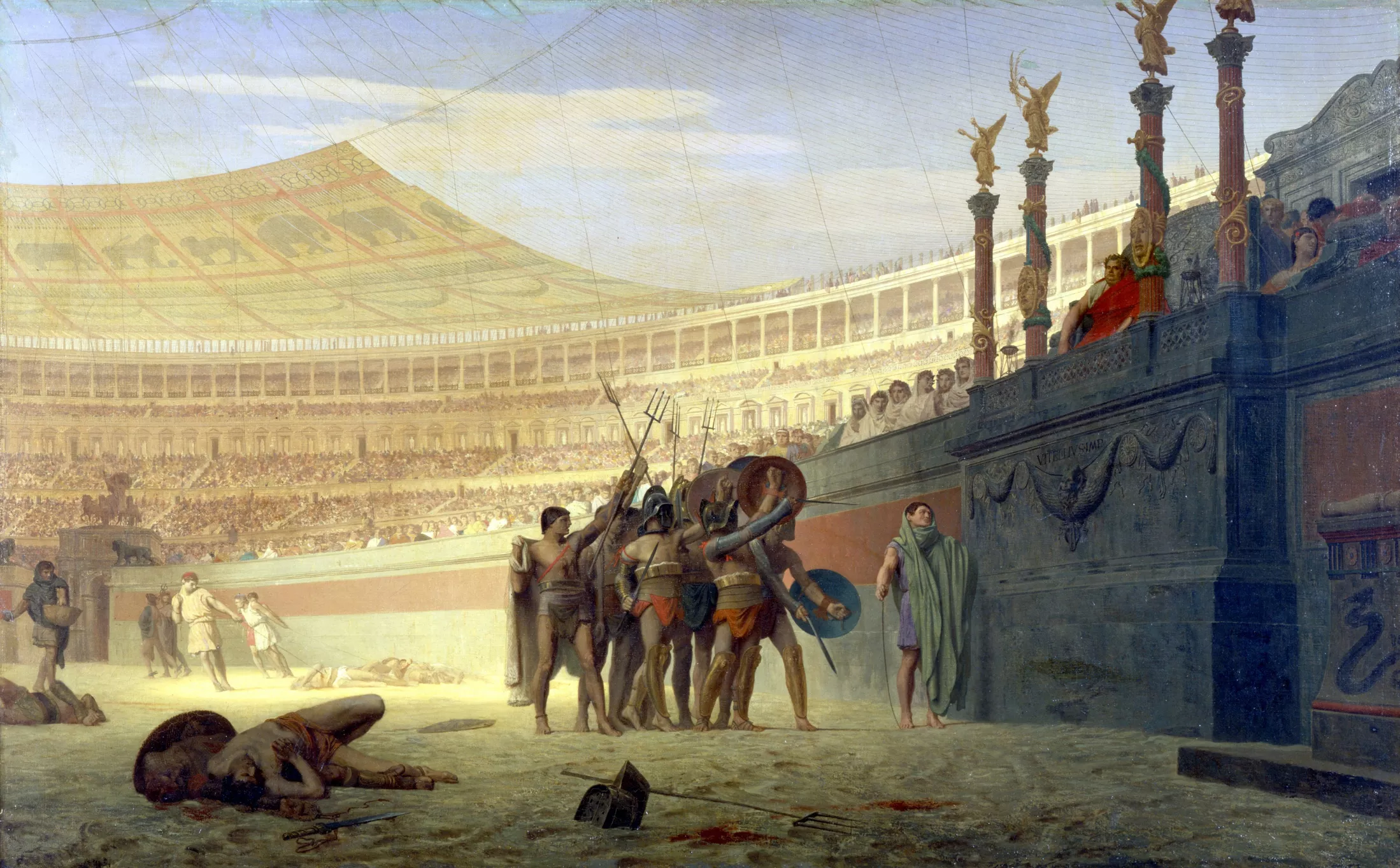 L’obra 'Ave, Caesar, morituri te salutant', feta per Jean-Léon Gérôme l’any 1859, retrata la salutació dels gladiadors a l’emperador Vitel·li