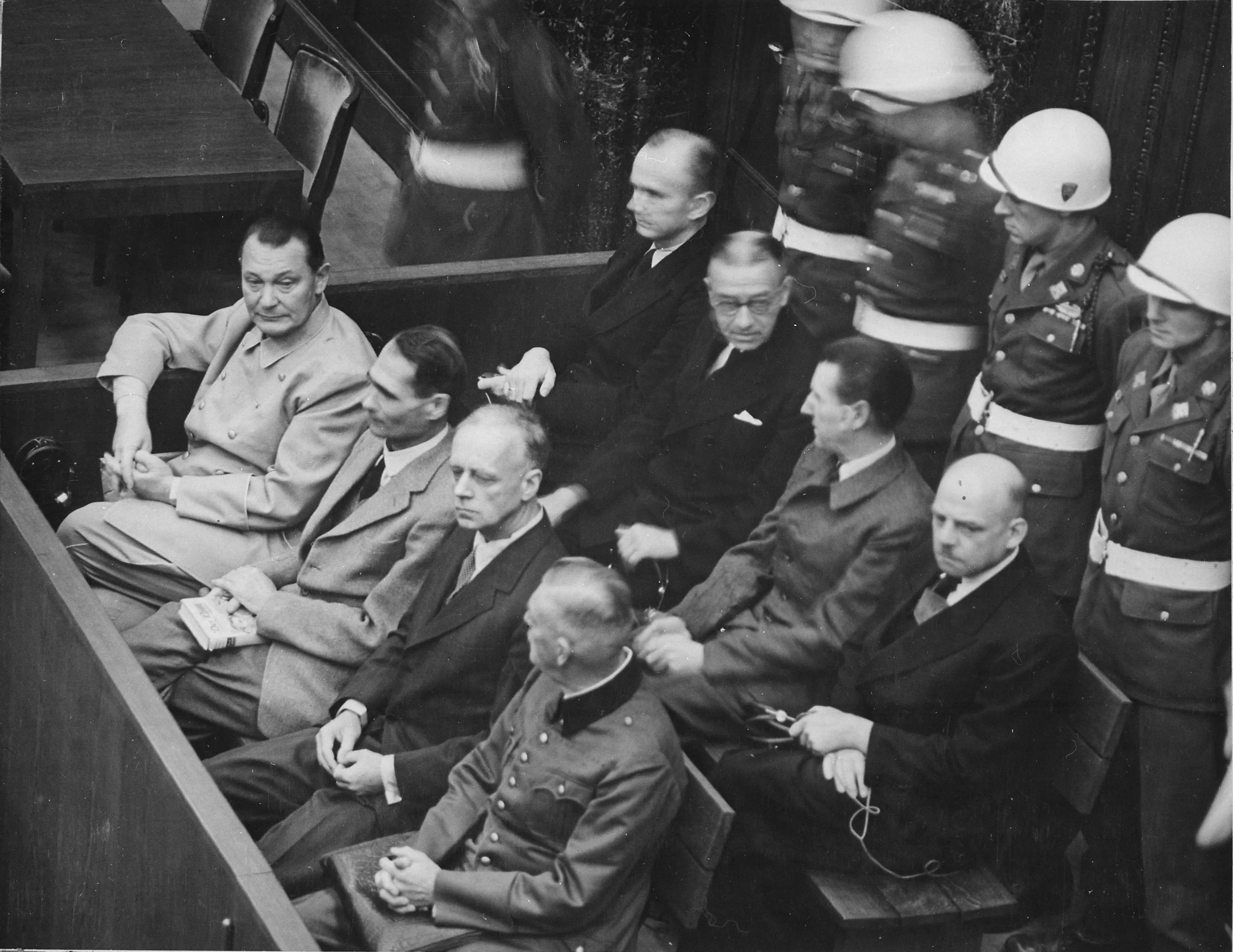 Alguns dels darrers dirigents del Tercer Reich durant els judicis de Nuremberg