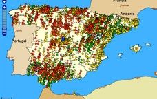 Mapa de fosses comunes elaborat pel Govern espanyol