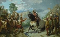 'Pere el Gran al Coll de Panissars', quadre de Bartomeu Ribó.