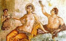 Fresc romà on es mostren dos amants