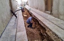 Treballs al carrer Fonollar de Sitges