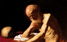 Detall del 'Sant Jeroni penitent', de Caravaggio