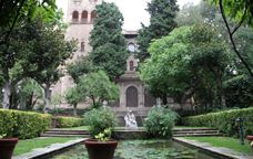 Els jardins de l’antiga finca del marquès d’Alella, al carrer Muntaner