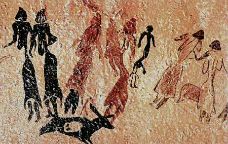Escena de caça en les pintures rupestres del Cogul -  Vicenç