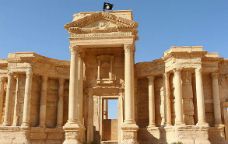 Palmira amb la bandera d'Estat Islàmic