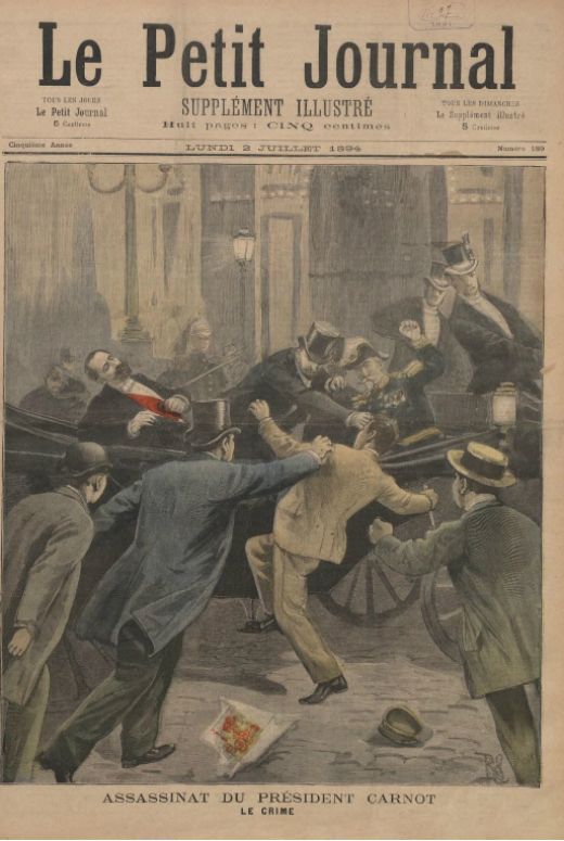 Il·lustració de l'assassinat del president Sadi Carnot, el 2 de juliol del 1894 Il·lustració de l'assassinat del president Sadi Carnot, el 2 de juliol del 1894