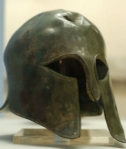 Casc de soldat espartà exposat al British Museum de Londres - John Antoni / Wikimedia commons Casc de soldat espartà exposat al British Museum de Londres - John Antoni / Wikimedia commons