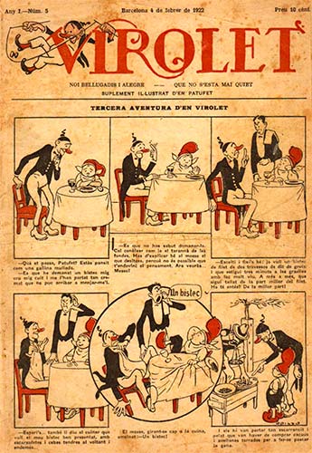 El número 5 de la revista 'Virolet', amb una historieta d'Opisso El número 5 de la revista 'Virolet', amb una historieta d'Opisso