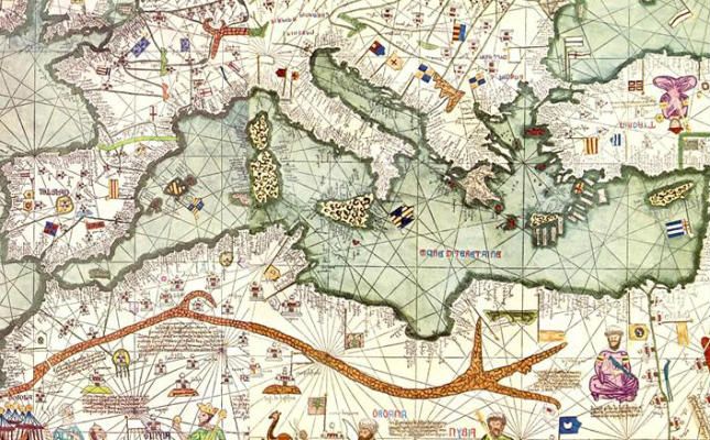 Detall de l''Atles català' que mostra la Mediterrània - Wikimedia Commons Detall de l''Atles català' que mostra la Mediterrània - Wikimedia Commons