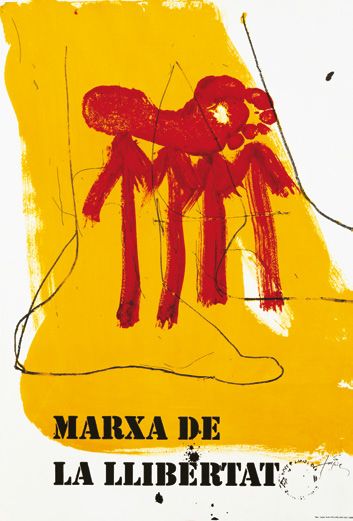 Cartell de Tàpies de la Marxa de la Llibertat del 1976