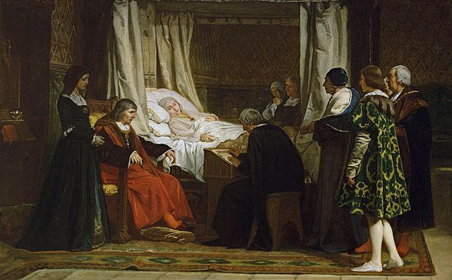 'Isabel la Catòlica dictant el seu testament', d'Eduardo Rosales 'Isabel la Catòlica dictant el seu testament', d'Eduardo Rosales