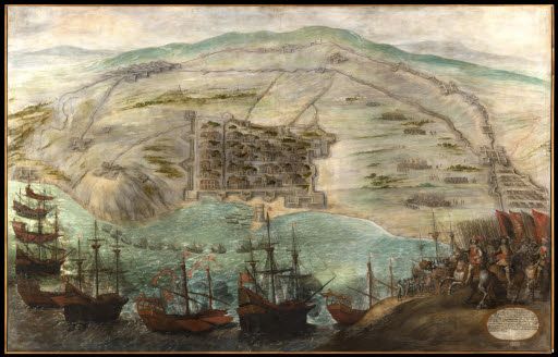 Vista del setge de Barcelona des del mar - Museu d'Història de Catalunya Vista del setge de Barcelona des del mar - Museu d'Història de Catalunya