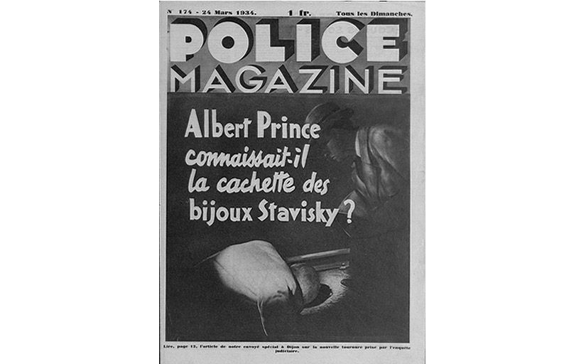 Portada del 'Police Magazine' amb la pregunta: 'Albert Prince coneixia l'amagatall de les joies de Stavisky?' - Wikimedia Commons Portada del 'Police Magazine' amb la pregunta: 'Albert Prince coneixia l'amagatall de les joies de Stavisky?' - Wikimedia Commons