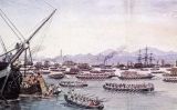 La Royal Navy assaltant Canton durant la primera guerra de l'Opi (1841) - Edward H. Cree La Royal Navy assaltant Canton durant la primera guerra de l'Opi (1841) - Edward H. Cree