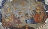 Representació d'Andreas Meinard de l'escena del Sant Sopar en què Jesucrist pronuncia "Aquest és el meu cos" Representació d'Andreas Meinard de l'escena del Sant Sopar en què Jesucrist pronuncia "Aquest és el meu cos"