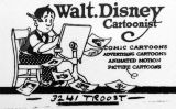 Un sobre comercial amb un autoretrat de Walt Disney -  Walt Disney / Wikimedia Commons