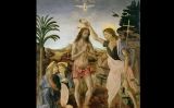 Baptisme de Crist, oli sobre fusta de Verrocchio, en què Leonardo pintà sobretot l'àngel de l'esquerra - Wikimedia Commons Baptisme de Crist, oli sobre fusta de Verrocchio, en què Leonardo pintà sobretot l'àngel de l'esquerra - Wikimedia Commons