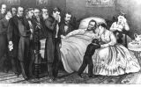 Gravat del president Lincoln al seu llit de mort (1865) - Curier & Ives / Wikimedia commons Gravat del president Lincoln al seu llit de mort (1865) - Curier & Ives / Wikimedia commons