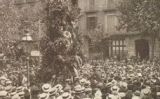 Celebració de l'Onze de Setembre de l'any 1914, any del bicentenari, davant el monument a Rafael Casanova Celebració de l'Onze de Setembre de l'any 1914, any del bicentenari, davant el monument a Rafael Casanova