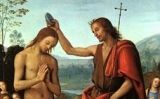 Després de ser batejat per Joan Baptista quan tenia uns trenta anys –a dalt, en un quadre d'Il Perugino-, Jesús va començar la seva prèdica Després de ser batejat per Joan Baptista quan tenia uns trenta anys –a dalt, en un quadre d'Il Perugino-, Jesús va començar la seva prèdica