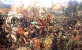 Representació de la batalla de Grunwald, a l'actual Polònia. Representació de la batalla de Grunwald, a l'actual Polònia.