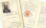 Diverses pàgines del passaport emprat per Ubach durant el viatge a Israel