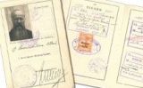 Diverses pàgines del passaport emprat per Ubach durant el viatge a Israel Diverses pàgines del passaport emprat per Ubach durant el viatge a Israel