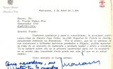 Carta del Governador Civil de Barcelona, Tomás Pelayo, recomanant Antonio Juan Creix Carta del Governador Civil de Barcelona, Tomás Pelayo, recomanant Antonio Juan Creix