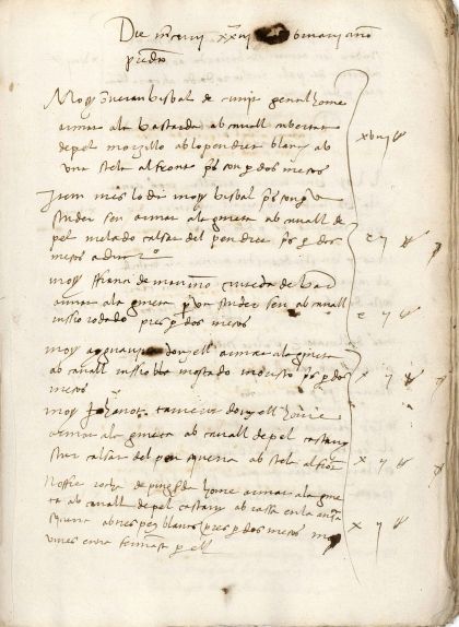 Cinquè foli del manuscrit Cinquè foli del manuscrit