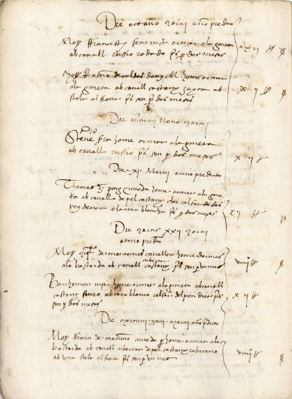 Vuitè foli del manuscrit Vuitè foli del manuscrit