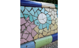 Mosaic del banc de l'Hospital de Sant Boi Mosaic del banc de l'Hospital de Sant Boi