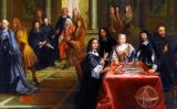 Descartes al llenç 'Descartes a la Cort de la reina Cristina de Suècia', de Pierre Louis Dumesnil Descartes al llenç 'Descartes a la Cort de la reina Cristina de Suècia', de Pierre Louis Dumesnil