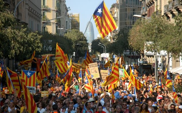 Imatge de la manifestació 'Som una nació', el 10 de juliol de 2010