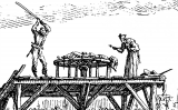 Escena de la tortura de la roda Escena de la tortura de la roda
