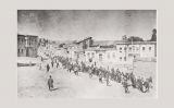 Soldats otomans condueixen civils armenis a una presó de la ciutat de Mezireh, el 1915 Soldats otomans condueixen civils armenis a una presó de la ciutat de Mezireh, el 1915