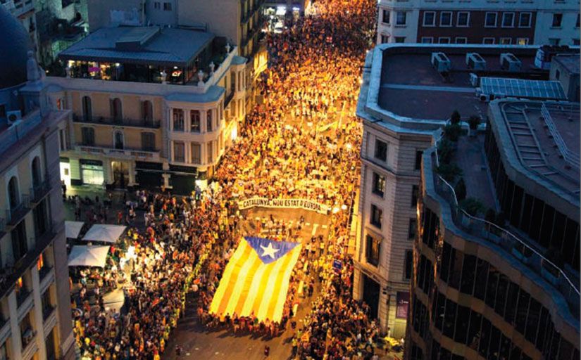 Imatge de la manifestació 'Som una nació', el 10 de juliol de 2010