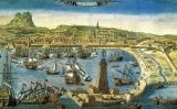 Barcelona's harbor in the 18th Century Barcelona's harbor in the 18th Century