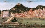 Taula Strozzi on es mostra una vista de Nàpols el 1462, amb l'arribada de la flota de Ferran I després de la batalla d'Ischia contra Joan d'Anjou Taula Strozzi on es mostra una vista de Nàpols el 1462, amb l'arribada de la flota de Ferran I després de la batalla d'Ischia contra Joan d'Anjou
