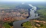 El riu Nil al seu pas per Juba, la capital de Sudan del Sud